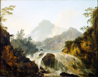 Une cascade dans la vallée de Tuaruru, Tahiti - William Hodges