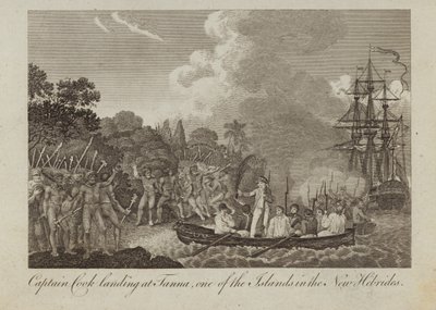 Le capitaine Cook débarquant à Tanna - William Hodges