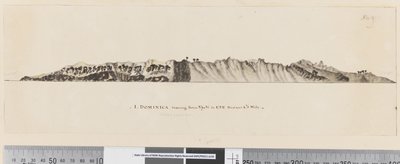 Page 25a/c 1. Dominique portant du N par W à ESE à 1 1/2 miles de distance - William Hodges