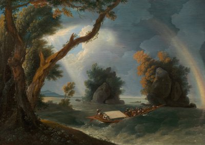 Tempête sur le Gange, avec Mme Hastings près des rochers de Col-gon - William Hodges