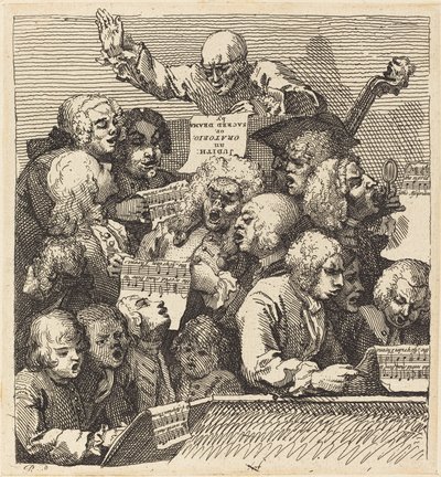 Un chœur de chanteurs - William Hogarth