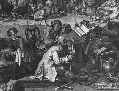 Un divertissement électoral, 1755 (détail) - William Hogarth