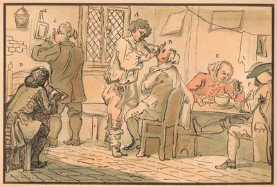 Scène de petit-déjeuner de The Five Days Peregrination, 1732 - William Hogarth
