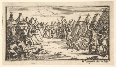 Briser les jambes John Beaver, Châtiments militaires romains, après 1725 - William Hogarth