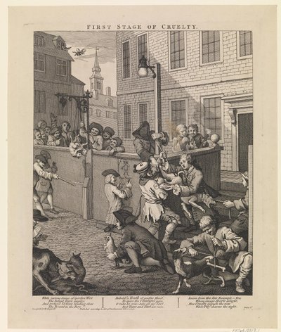 Première étape de la cruauté - William Hogarth