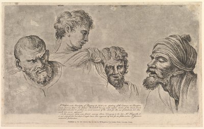 Quatre têtes des Cartons de Raphaël à Hampton Court - William Hogarth