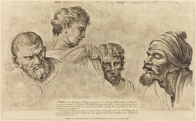 Quatre têtes des Cartons de Raphaël à Hampton Court - William Hogarth
