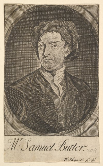 Frontispice Portrait Dix-sept Petites Illustrations pour Hudibras de Samuel Butler, avril 1726 - William Hogarth