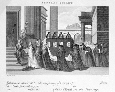 Billet funéraire par William Hogarth - William Hogarth