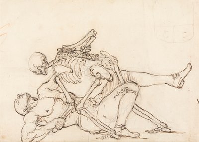 Épitaphe de George Taylor : La mort donnant à George Taylor un coup de croix - William Hogarth
