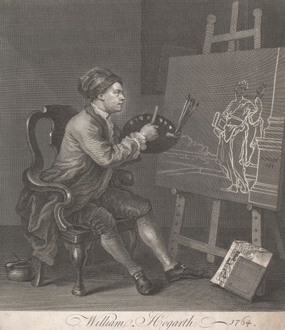 Hogarth peignant la Muse comique - William Hogarth