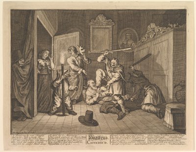 Hudibras Catéchisé Douze Grandes Illustrations pour Hudibras de Samuel Butler, Planche 9, 1725-68 - William Hogarth