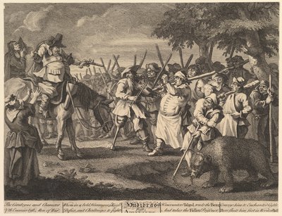 Première aventure de Hudibras Douze grandes illustrations pour Hudibras de Samuel Butler..., février 1725-26 - William Hogarth