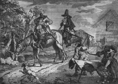 Hudibras sort en trombe, Planche II, de 