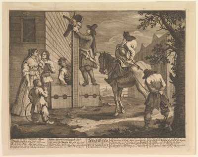 Hudibras Triomphant Douze Grandes Illustrations pour Hudibras de Samuel Butler, Planche 4 - William Hogarth