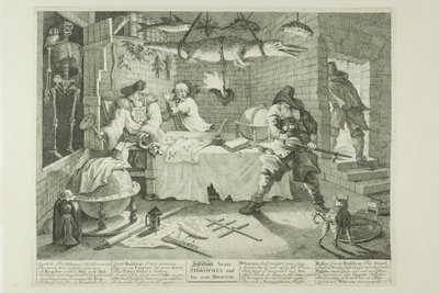 Hudibras et Sidrophel, planche huit de Hudibras - William Hogarth