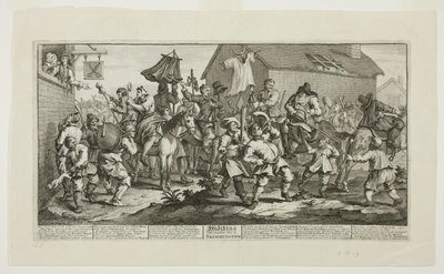 Hudibras et le Skimmington, planche sept de Hudibras - William Hogarth
