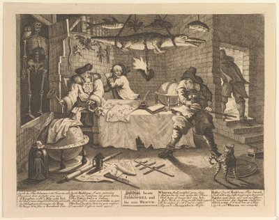 Hudibras bat Sidrophel et son homme Whacum - William Hogarth