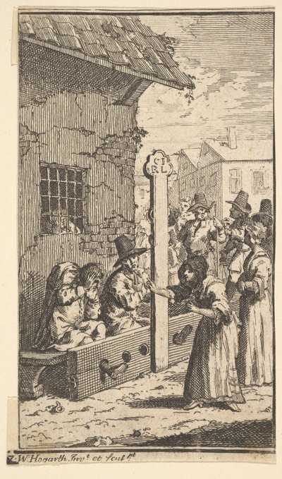 Hudibras en tribulation Dix-sept petites illustrations pour Hudibras de Samuel Butler - William Hogarth
