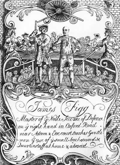James Figg - publicité par William Hogarth, vers 1729/30 - William Hogarth