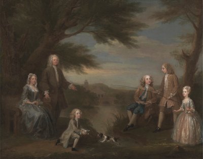 John et Elizabeth Jeffreys et leurs enfants - William Hogarth