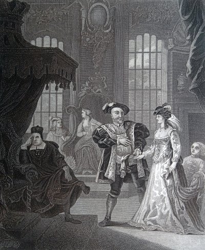 Le roi Henri VIII et Anna Bullen - William Hogarth