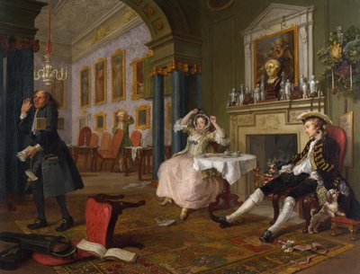 Mariage à la mode : II - Le Tête-à-tête, vers 1743 - William Hogarth