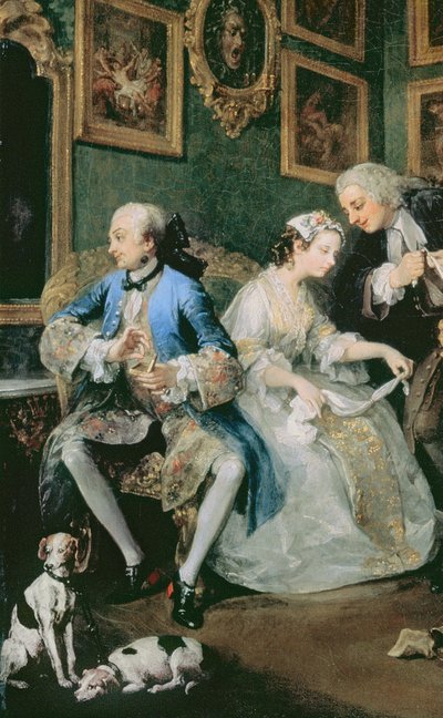 Mariage à la mode : I - Le contrat de mariage, vers 1743 (détail) - William Hogarth