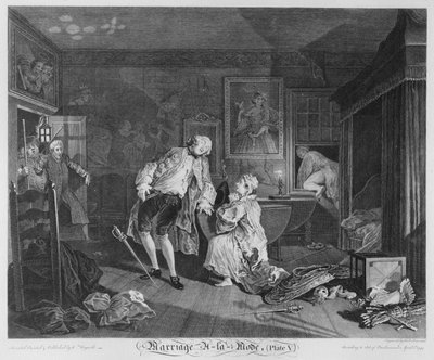 Mariage à la mode, Planche V, Le Bagnio, 1745 - William Hogarth