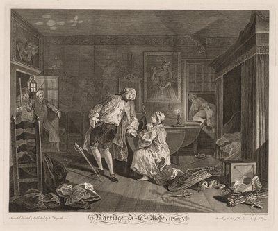 Mariage à la Mode : La Mort du Comte - William Hogarth