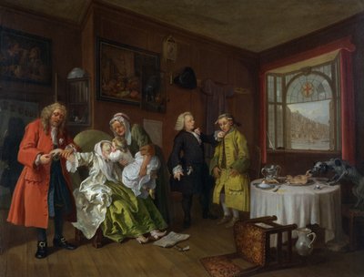 Mariage à la mode : VI, la mort de la dame, c.1743 - William Hogarth