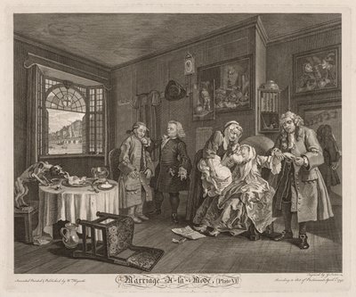 Mariage à la Mode : La Mort de la Comtesse, 1745 - William Hogarth