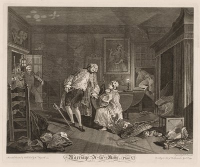 Mariage à la mode : La mort du comte, 1745 - William Hogarth