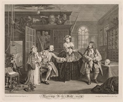 Mariage à la Mode : La Scène avec le Charlatan - William Hogarth