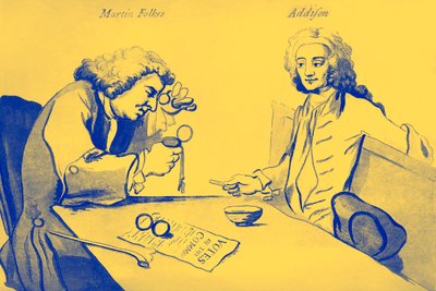 Martin Folkes et Addison au café de Button - William Hogarth