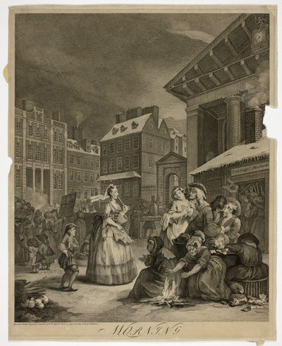 Matin, planche une de Les Quatre Moments de la Journée - William Hogarth