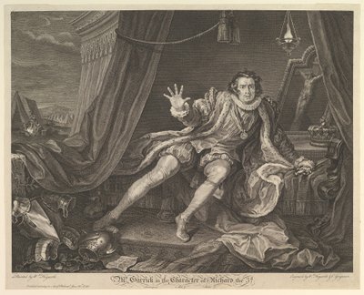 M. Garrick dans le rôle de Richard III, 20 juin 1746 - William Hogarth