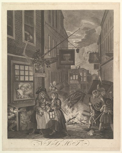 Nuit Les Quatre Moments de la Journée, 25 mars 1738 - William Hogarth