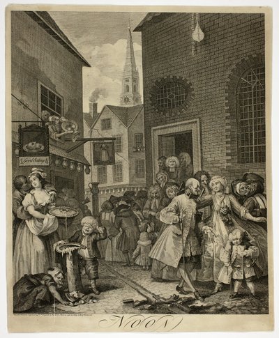 Midi, planche deux de Les Quatre Moments de la Journée - William Hogarth