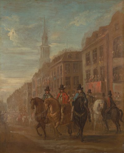 Procession de restauration de Charles II à Cheapside - William Hogarth