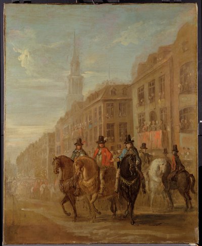 Procession de la Restauration de Charles II à Cheapside, vers 1745 - William Hogarth