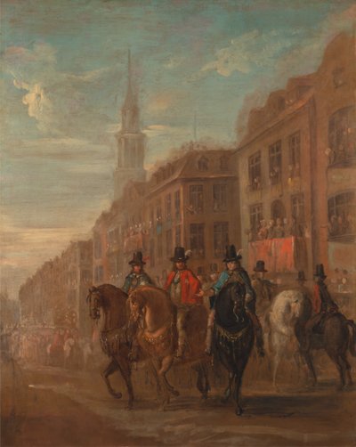 Procession de restauration de Charles II à Cheapside - William Hogarth
