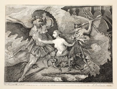 Satan, le péché et la mort, pub. 1792 - William Hogarth