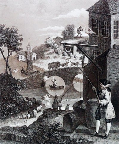 Satire sur la fausse perspective - William Hogarth