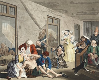 Scène à Bedlam, planche VIII, de A Rake