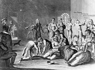 Scène dans un asile, de A Rake