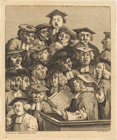 Érudits à une conférence - William Hogarth