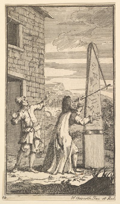 Sidrophel examinant le cerf-volant à travers son télescope - William Hogarth