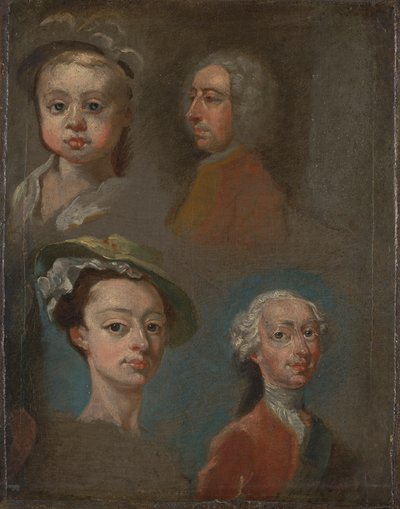 Études de têtes - William Hogarth