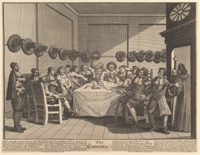 Le Comité Douze Grandes Illustrations pour Hudibras de Samuel Butler, Planche 10 - William Hogarth